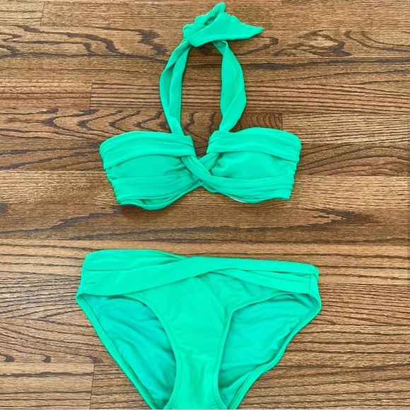 SEAFOLLY Goddess halter bandeau bikini top & twisted bikini bottoms - US4, AUS8 - Picture 3 of 7